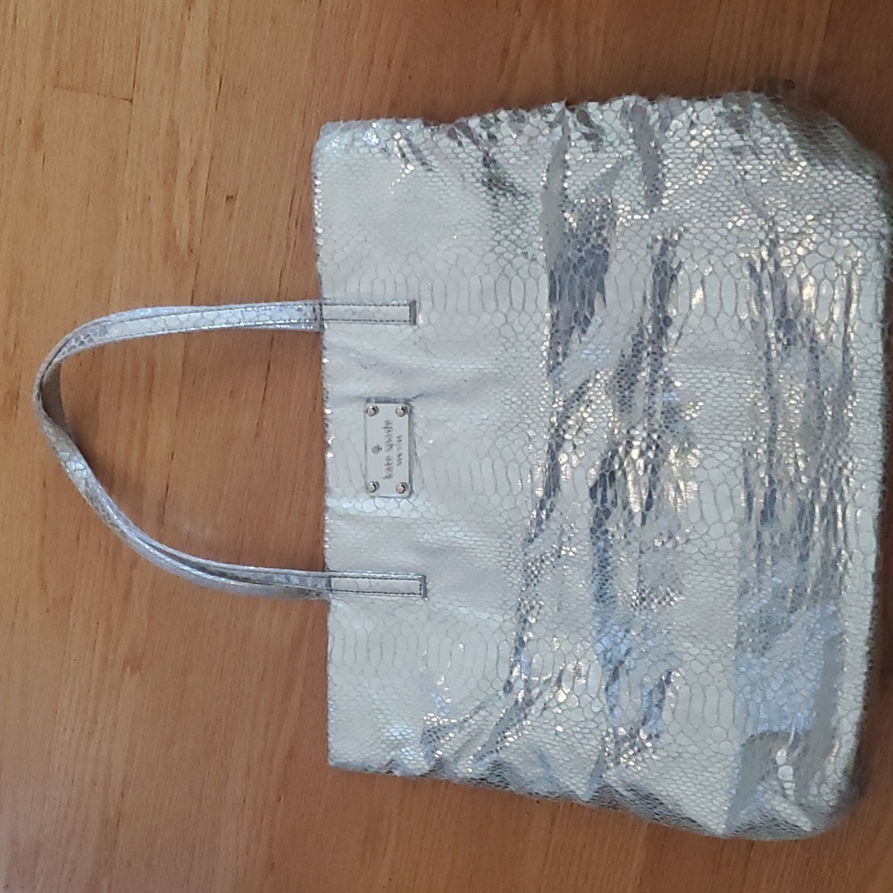 Kate Spade Metallic Silver Tote